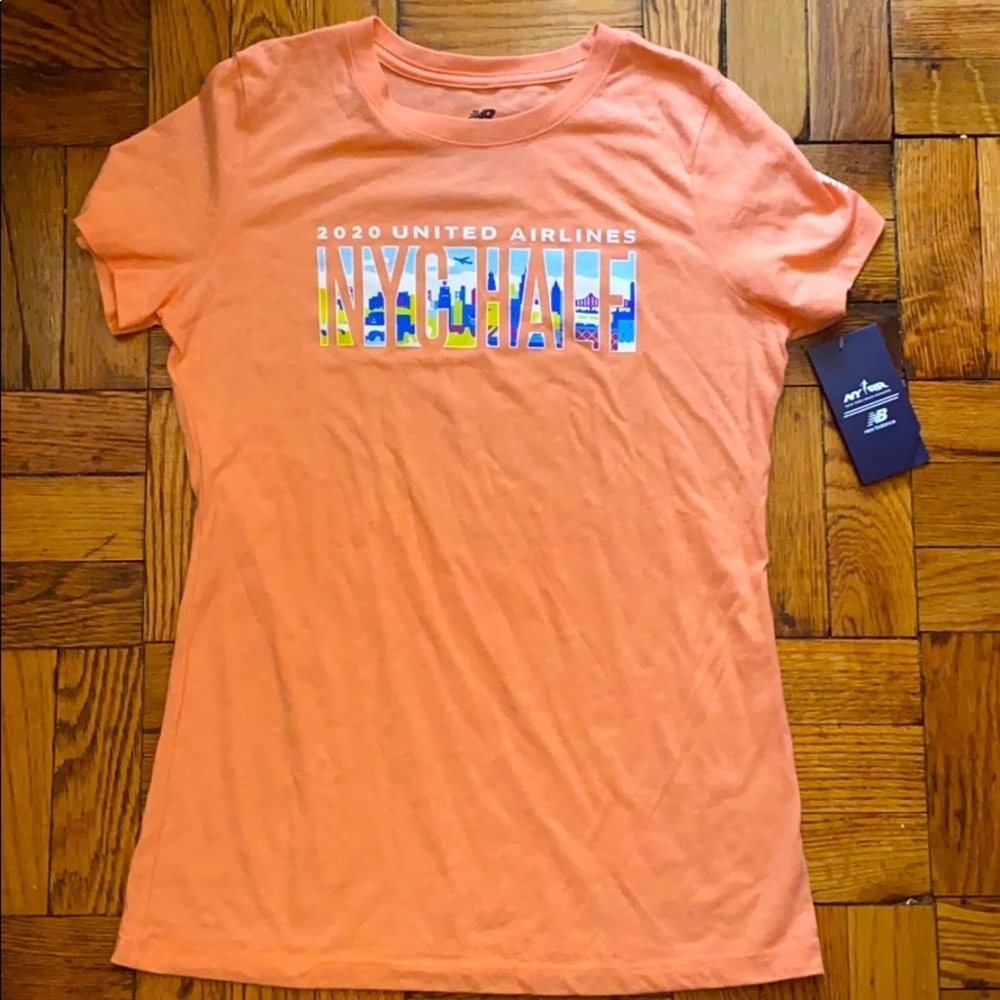 NWT New balance NYC pink tee shirt size: M